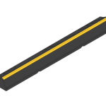 Domestic Wheel Stop (yellow) 900l x 200w x 80h mm
