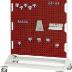 16917260.24V - Perfo Panel Trolley Double Sided & Hooks