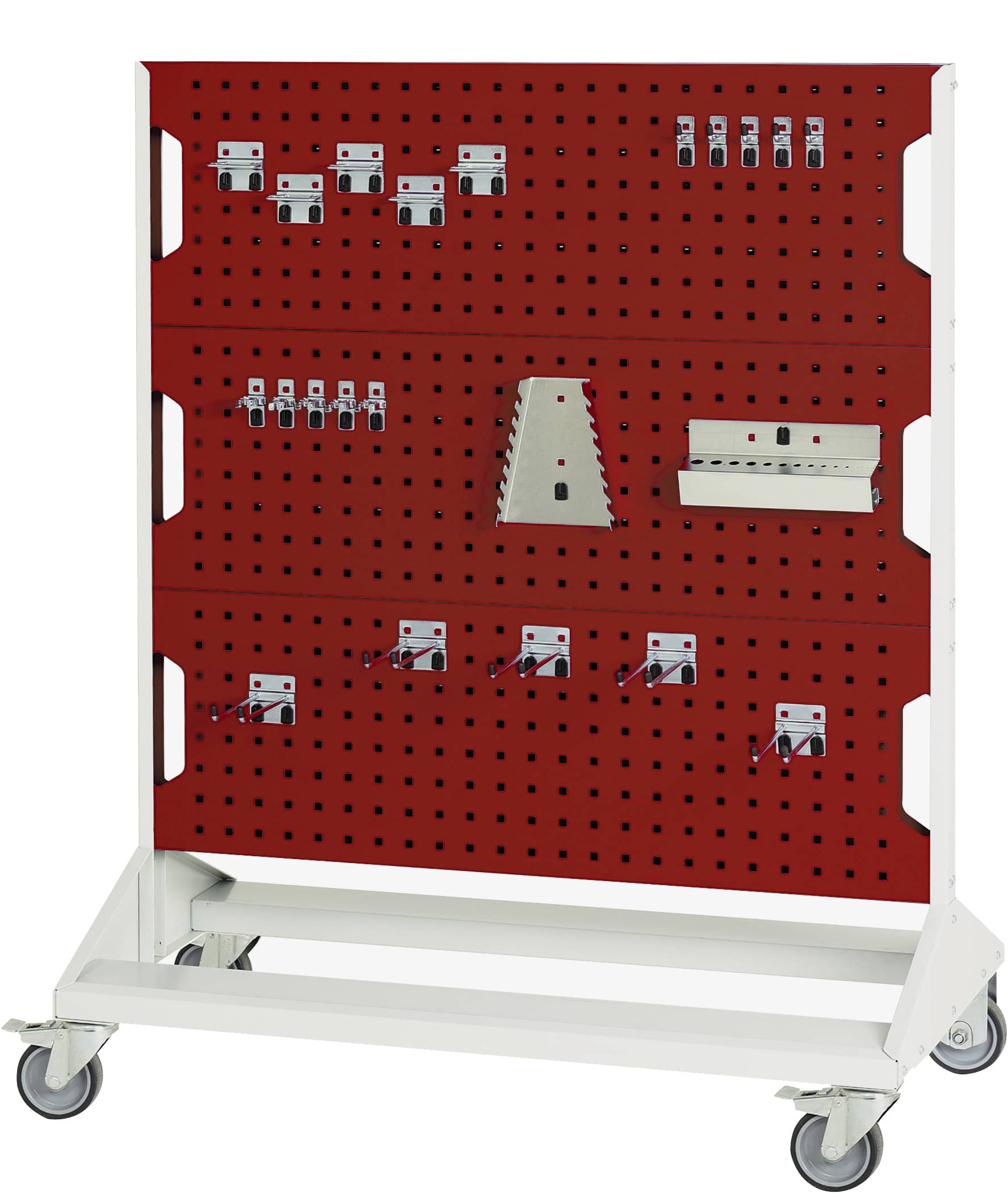 16917260.24.jpg 16917260.24V - Perfo Panel Trolley Double Sided & Hooks - Image 1