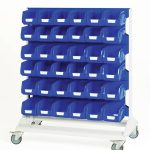 16917272.11V - Louvre Panel Trolley Double Sided & Bins