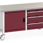 41002102.24V - Cubio Mobile Storage Bench (Lino)
