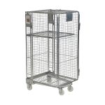 Budget Full Security Nestable Roll Pallet - 735 x 850 x 1690mm  (MESH) c/w Hinged Shelf & Lid