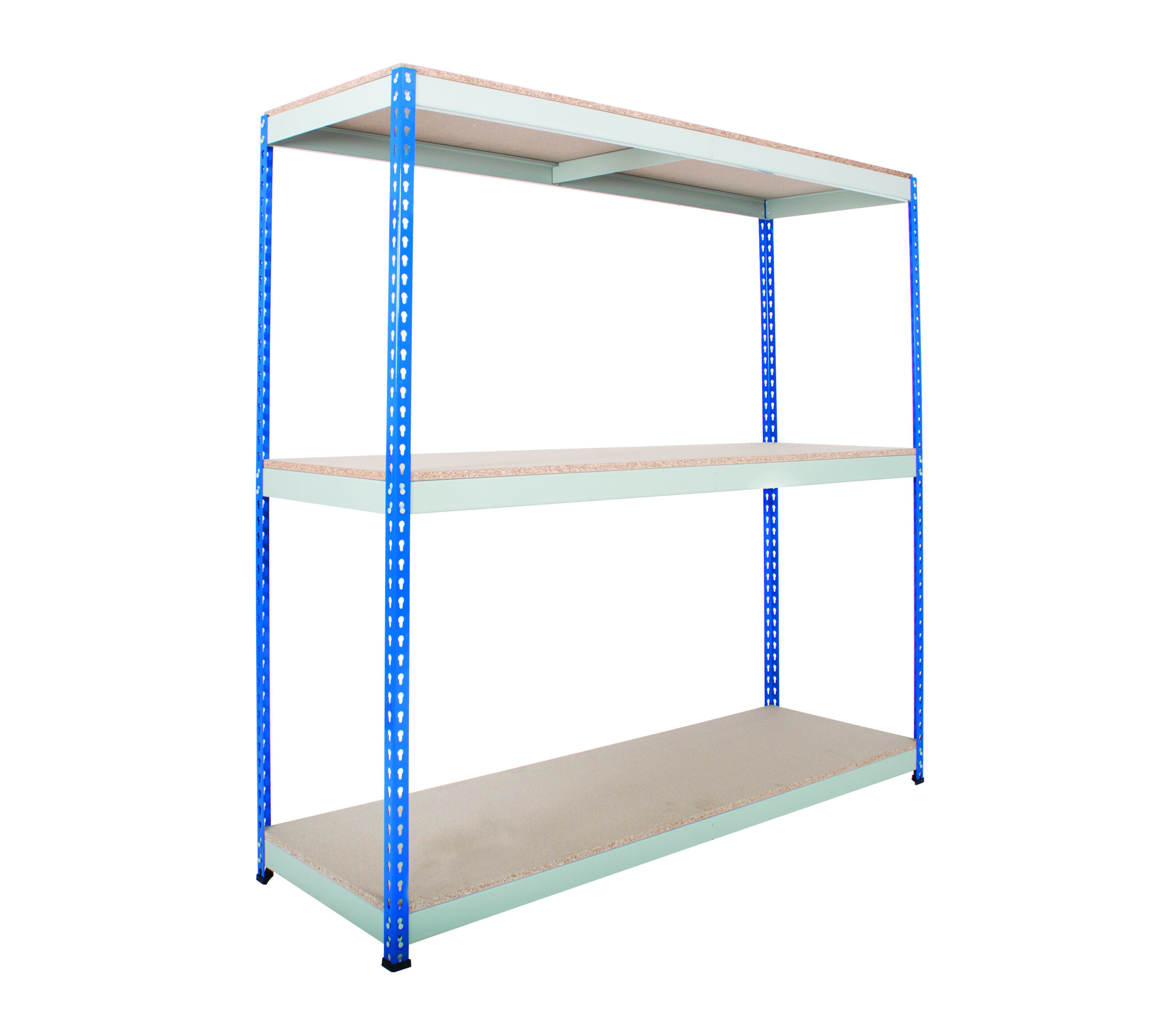 Heavy_Rivet_BG_ThreeLevel-scaled-1.jpg Anco Heavy Duty Rivet Racking with 3 Shelves ñ Industrial - Image 1
