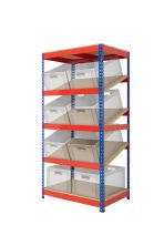 Kanban Shelving with 5x Sloping Shelves (no bins) - Image 2