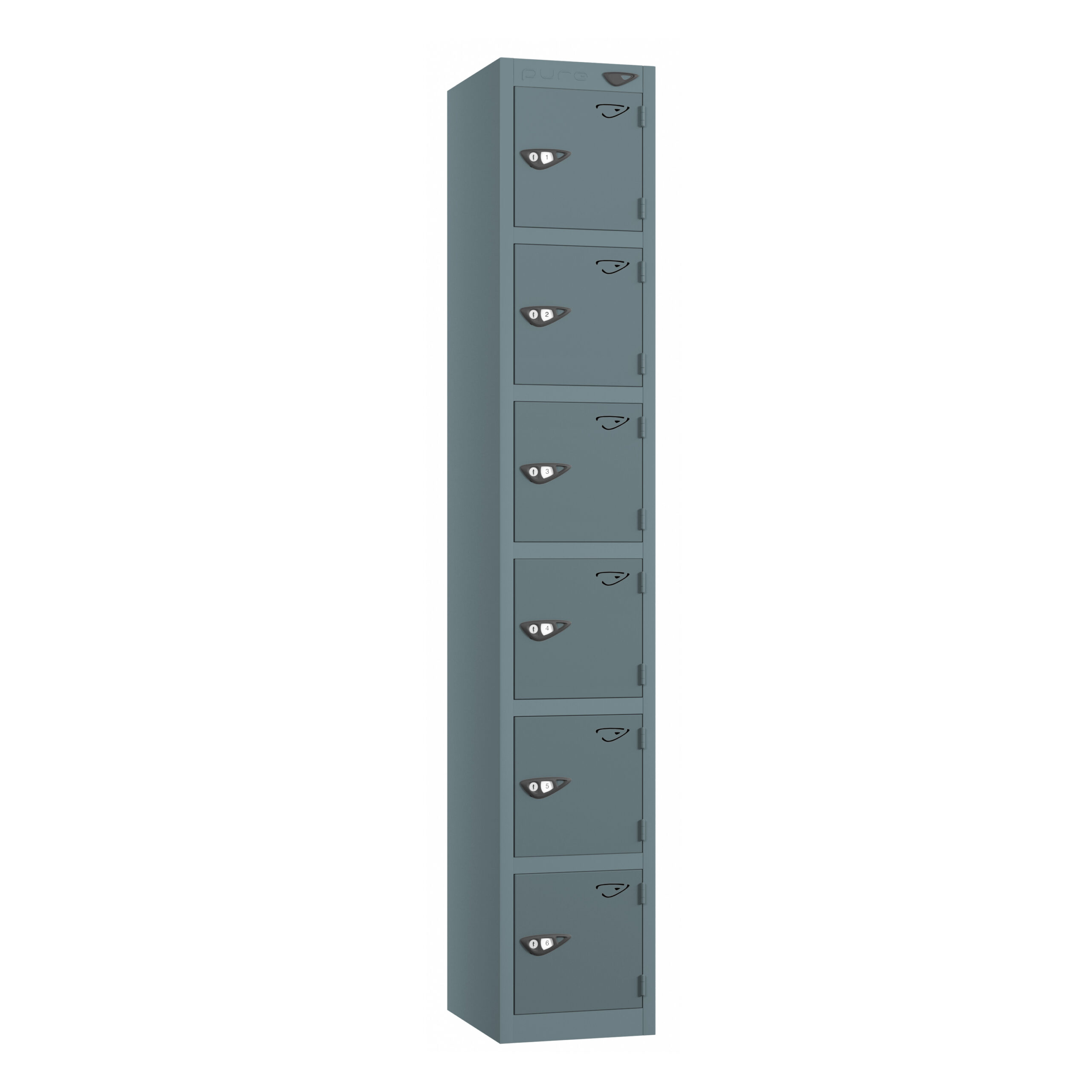 Pure-6D-SG-Slate-Grey-scaled-1.jpg 1-6 tier locker, 6 tier - Image 1
