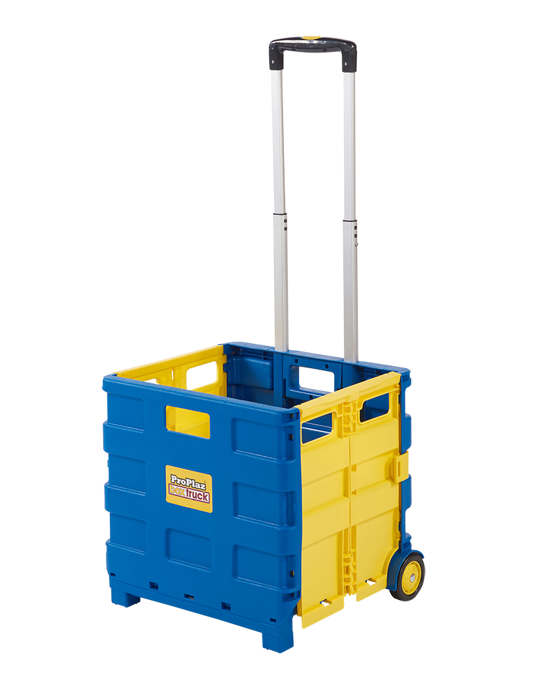 gi040y_-_new_-_reduced.jpg Proplaz Folding Box Truck - Blue/Yellow 25kg - Image 1
